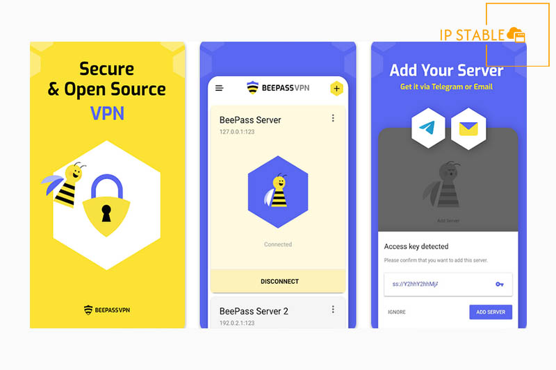 دانلود فیلتر شکن BeePass VPN وی پی ان بدون قطعی گلکسی سامسونگ موبایل